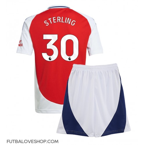 Dres Arsenal Raheem Sterling #30 Domáci pre deti 2024-25 Krátky Rukáv (+ trenírky)